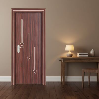 ประตู WPC กลวงที่เป็นมิตรต่อสิ่งแวดล้อม ป้องกันปลวกและเชื้อรา สำหรับโครงการก่อสร้างที่ยั่งยืน